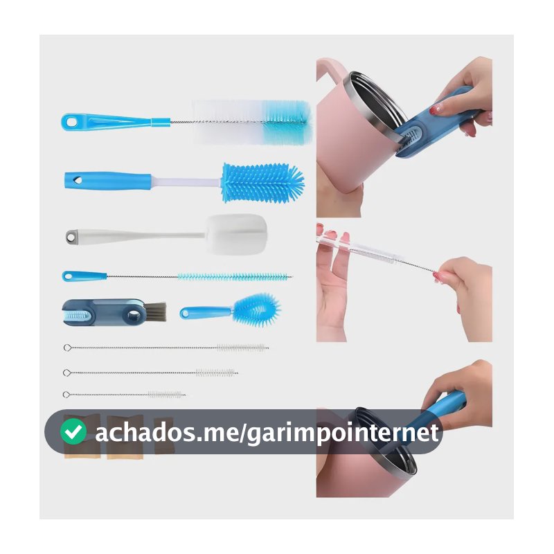 Silicone Lava Mamadeira Copos Espuma Macia Limpeza Completa Azul-celeste