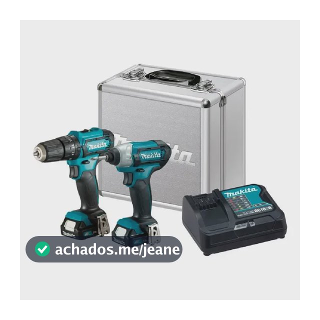 Combo Furadeira Parafusadeira De Impacto - Clx228sax Makita Cor Azul-turquesa