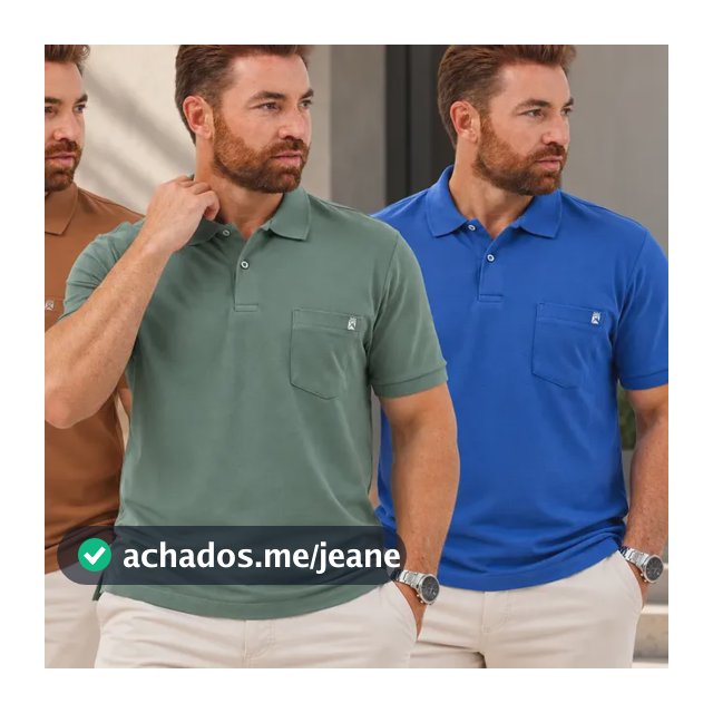Camisa Polo Masculina Piquet Premium 100% Algodão Com Bolso