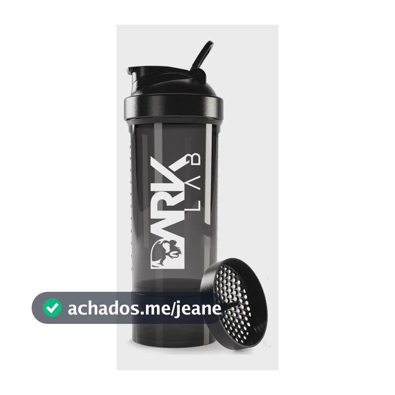 Coqueteleira Shaker Premium Preta 700ml 2 Doses Dark Lab Cor Preto