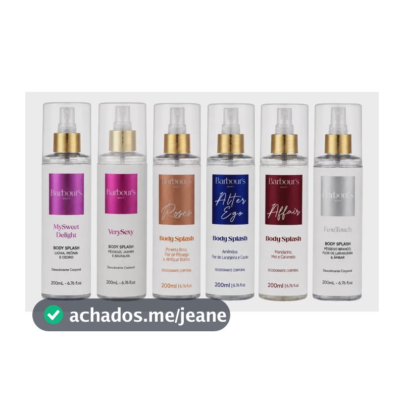 6 Body Splash Barbour's Beauty 200ml