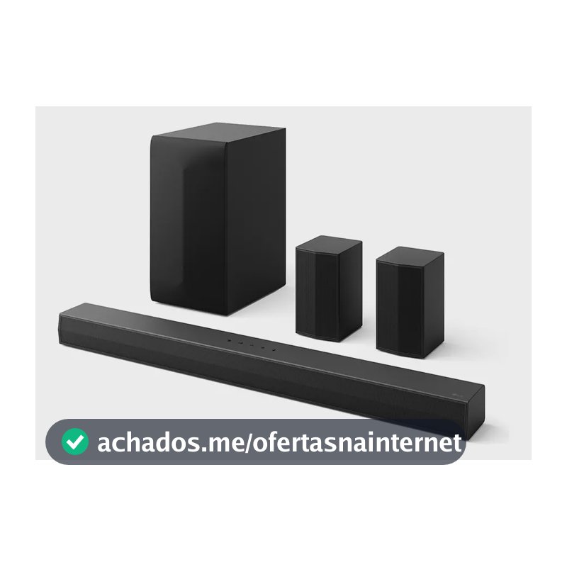LG Soundbar S60tr 440w Rms, 5.1 Canais, Bluetooth 5.3, Dol Preto 120 Hz