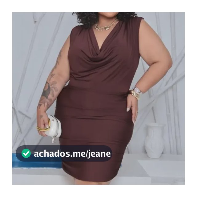 Vestido Midi Plus Size Feminino Decote V Babado Tendencia