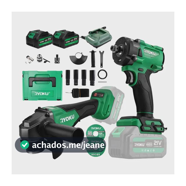 Kit Chave De Impacto+ Esmerilhadeira Lixadeira Brushless 21v