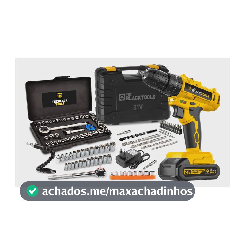 Furadeira S/ Fio Bateria 21v 35nm Bivolt 40 Pçs Ferramentas Amarelo E Preto Bivolt
