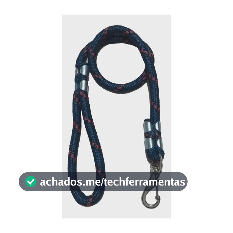 Guia Para Cachorro Grande Resistente Com 1 Metro Cor Azul-escuro Guia Corda 1 Metros