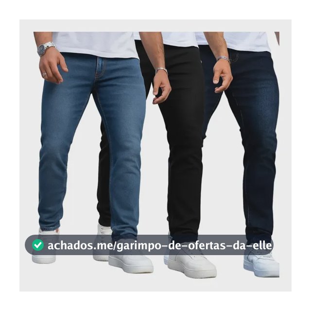 Kit 3 Calça Jeans Masculina Skinny Promoção Black Friday