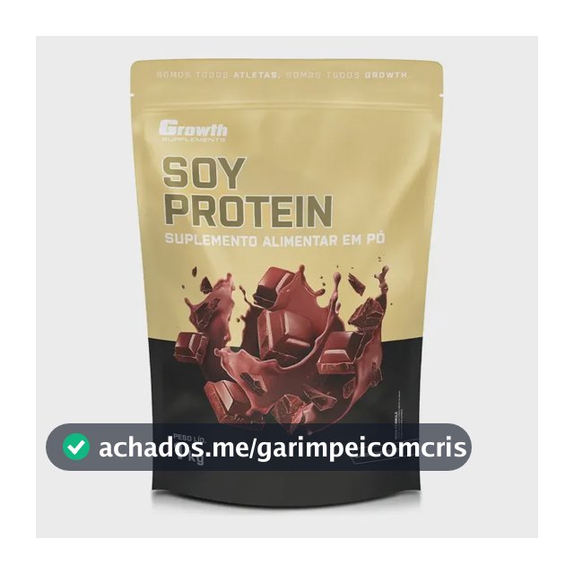 Proteína Isolada de Soja Growth Supplements Sabor Chocolate 1 kg