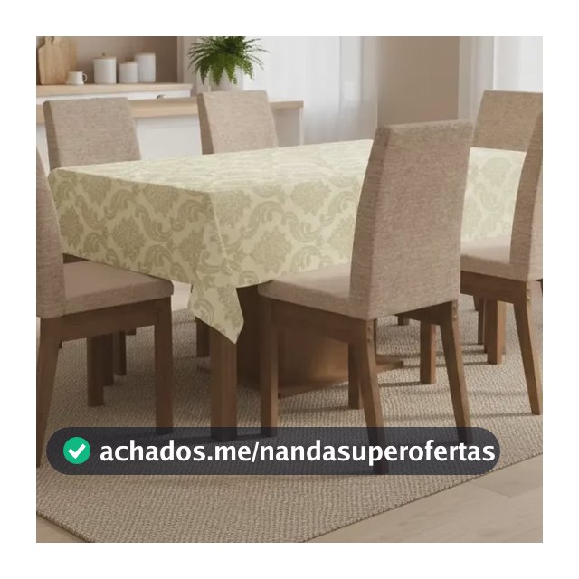 Toalha De Mesa De 6 Lugares Tecido Jacquard Retangular.