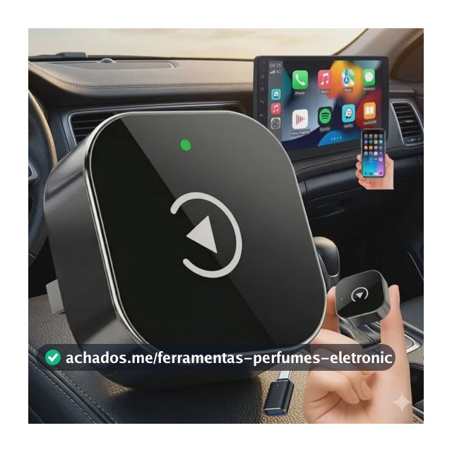 Carplay Adaptador Sem Fio Car Play Android Auto 2 Em 1 Usb