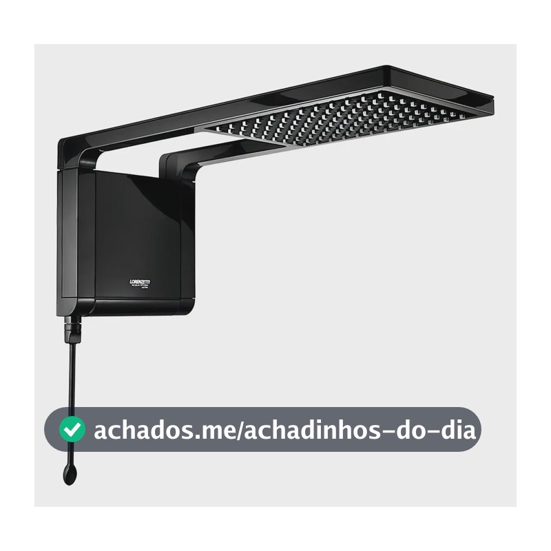 Chuveiro elétrico de parede Lorenzetti Acqua Ultra Storm preto 6800W 220 Preto