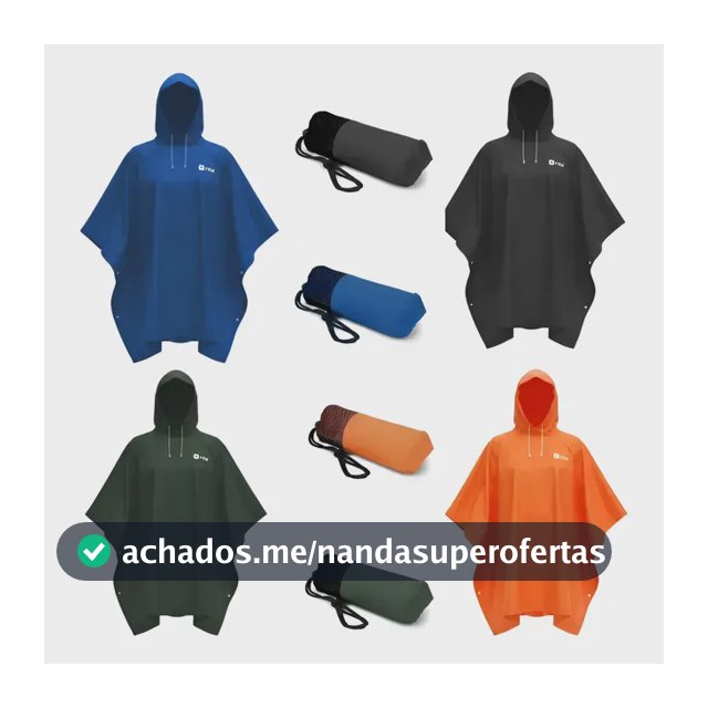 Capa De Chuva Poncho Compacto Impermeável Ntk Resistente