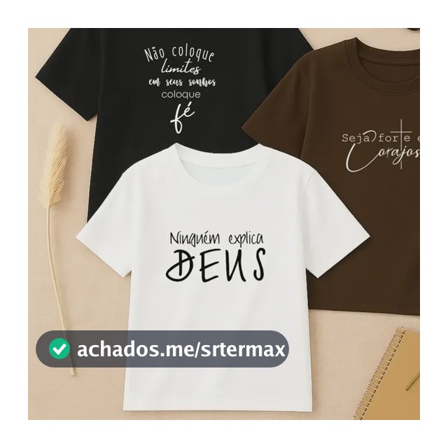 Camiseta Feminina Kit Com 3 Estampa Ninguém Explica Deus