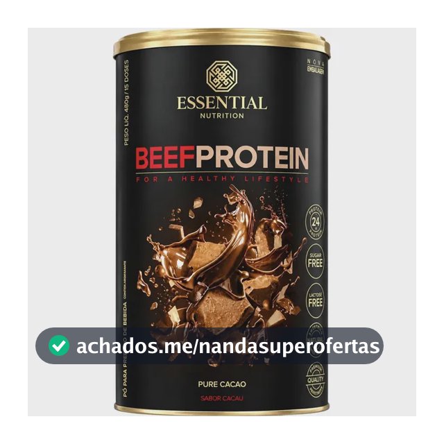 Beef Protein Whey Protein Isolado Carne Essential Nutrition Cacau
