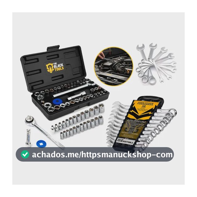 Kit Soquetes Catraca 40 Peças E 22 Chaves Com Maleta Vermelho/preto/cromado