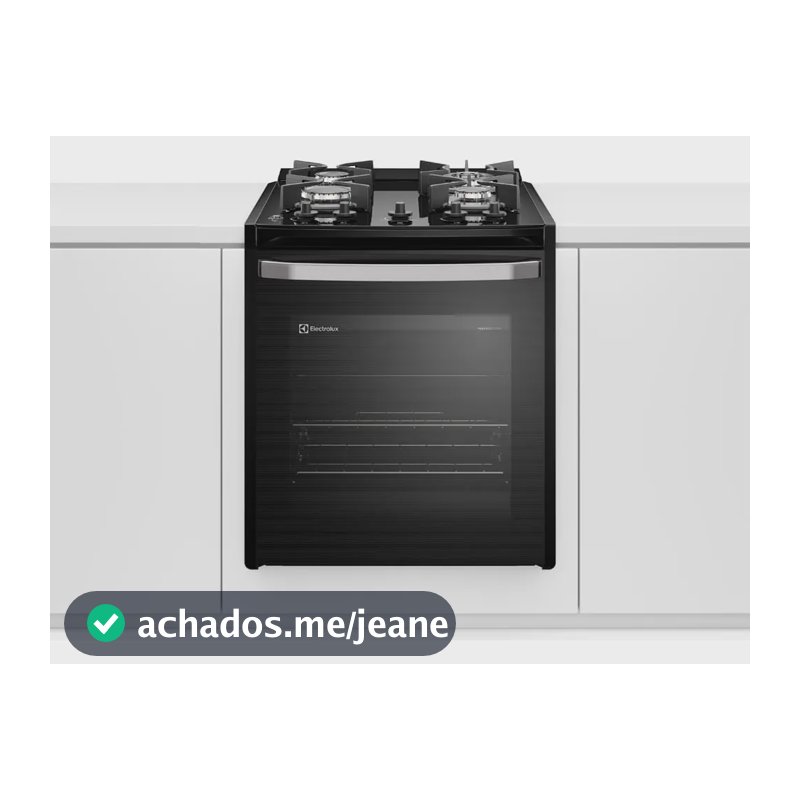 Fogão 4 Bocas Electrolux Preto Experience Vaporbake Fe4bb Preto
