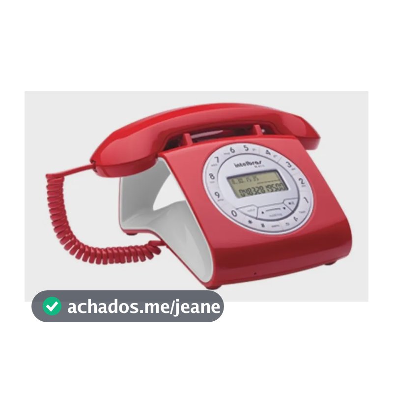 Telefone Intelbras TC 8312 fixo - cor vermelho