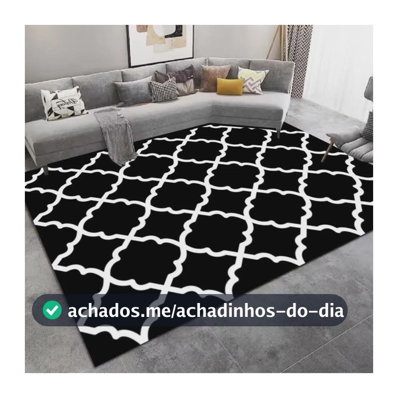 Tapete 2,00x1,40 Belga Antiderrapante Moderno Sala E Quarto Luxo Fácil De Limpar Cores Cor Preto Geométrico Desenho Do Tecido Casa Laura Enxovais Emborrachado Tapete Médio Para Sala