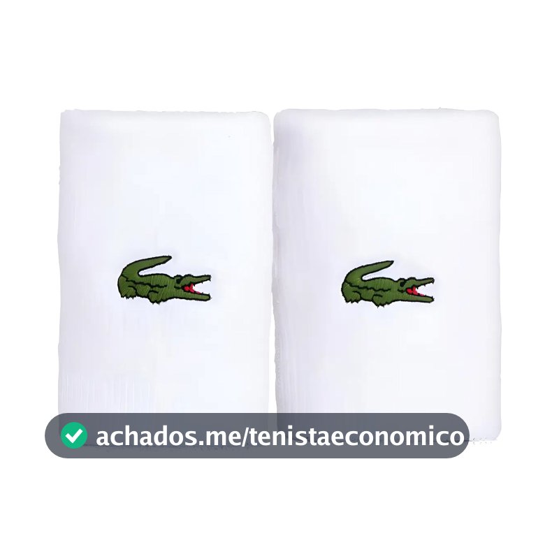 Munhequeira Lacoste Curta Novak Djokovic Rl9272 2 Unidades