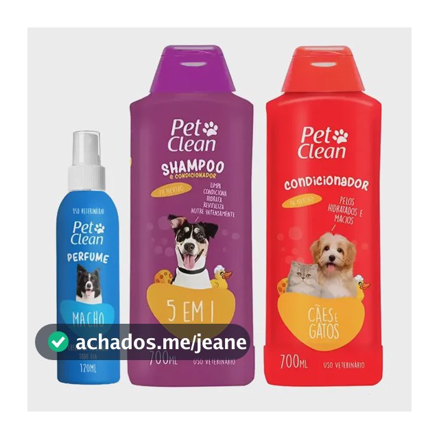 Kit Shampoo 5 Em 1 + Condicionador + Perfume Cães E Gatos