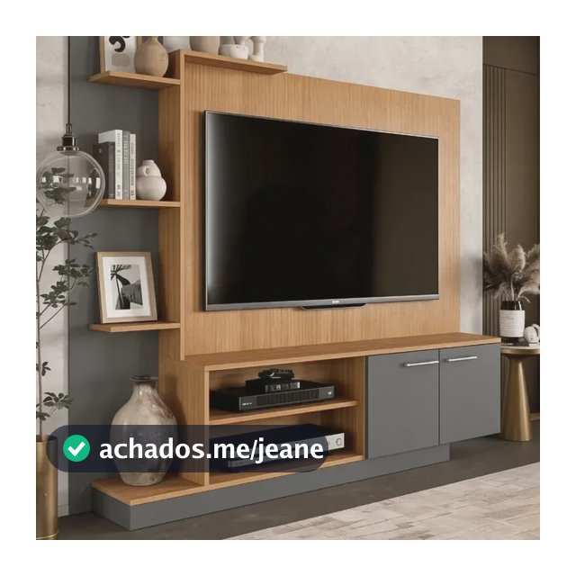 Rack Estante Para Tv Com Painel De Até 65 Havana Para Sala De Estar Moderna Cinema - Blue Moby