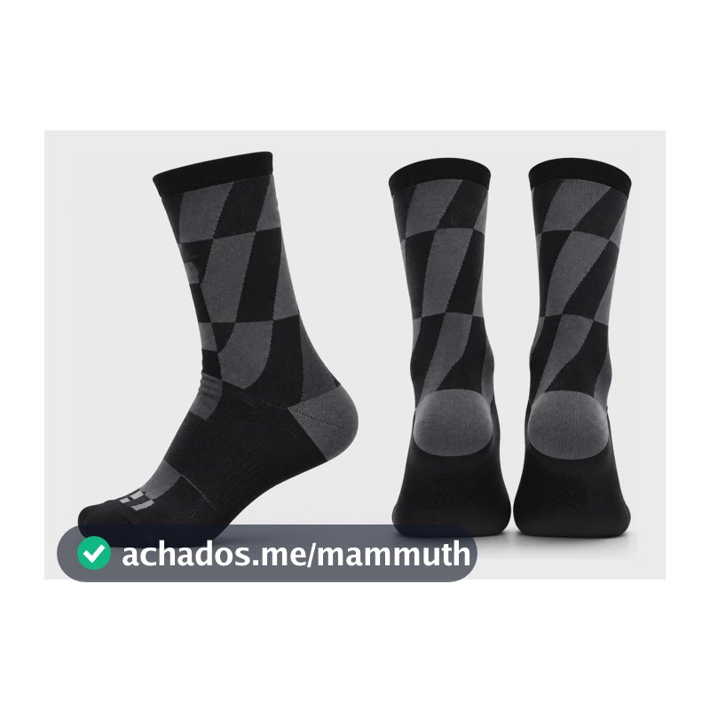 Meia Kappa Esportiva Poliamida Performance Quadri Cano Médio Preto-grafite 38-43