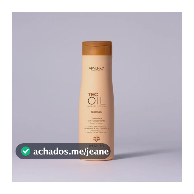 Shampoo Nutrição Profunda Tec Oil Tratamento Arvensis 300ml