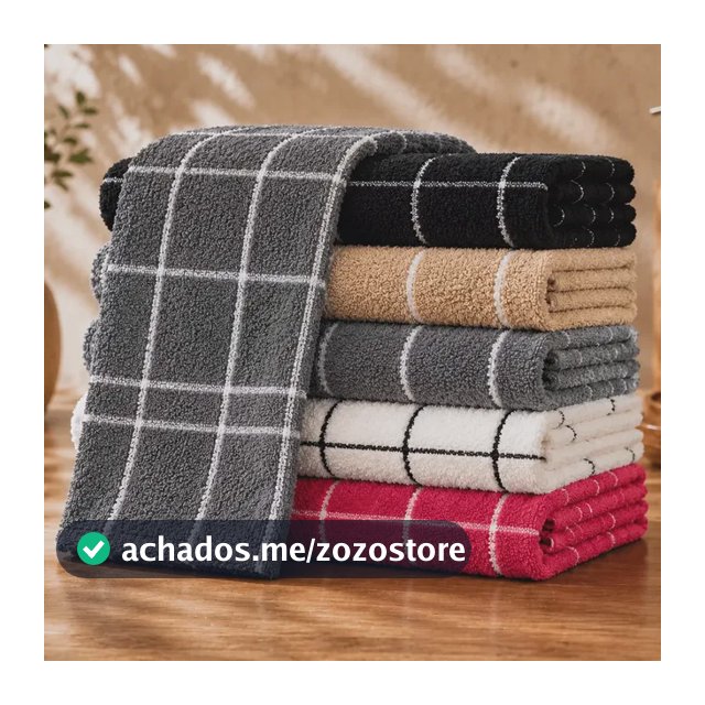Kit 10 Panos De Prato Xadrez Atoalhado Alta Absorção Luxo Sortidas