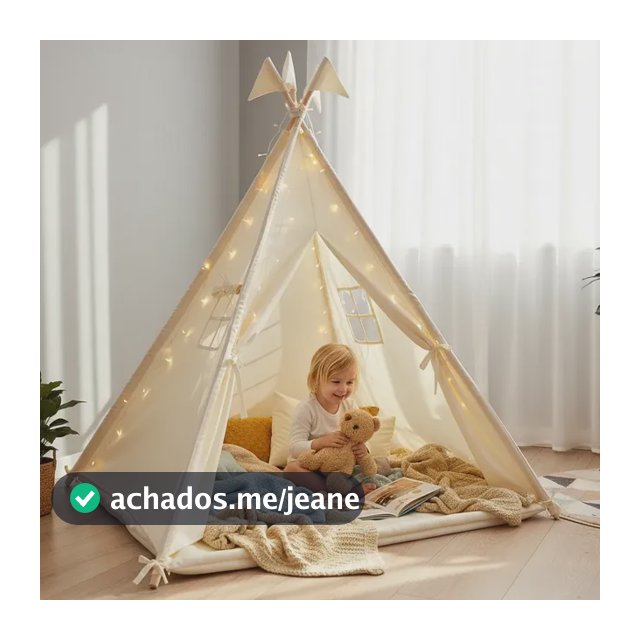 Cabana Infantil Festa Do Pijama Teepee Cru Creme