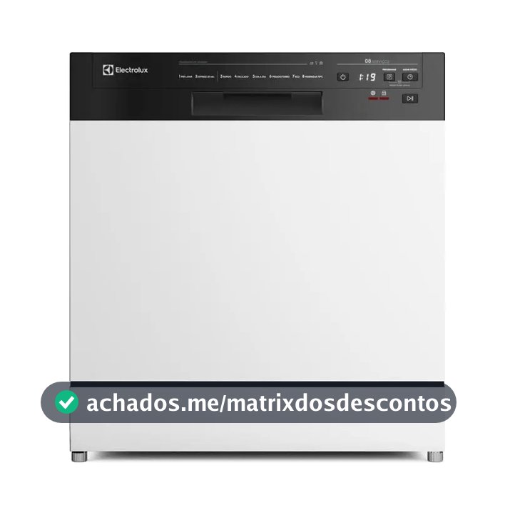 Lava-louça Electrolux 8 Serviços Branca Lava E Seca 50' Lb08 Cor Branco