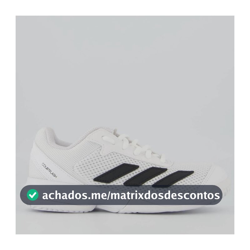 Tênis adidas Courtflash K Juvenil Branco Branco - 29 Br