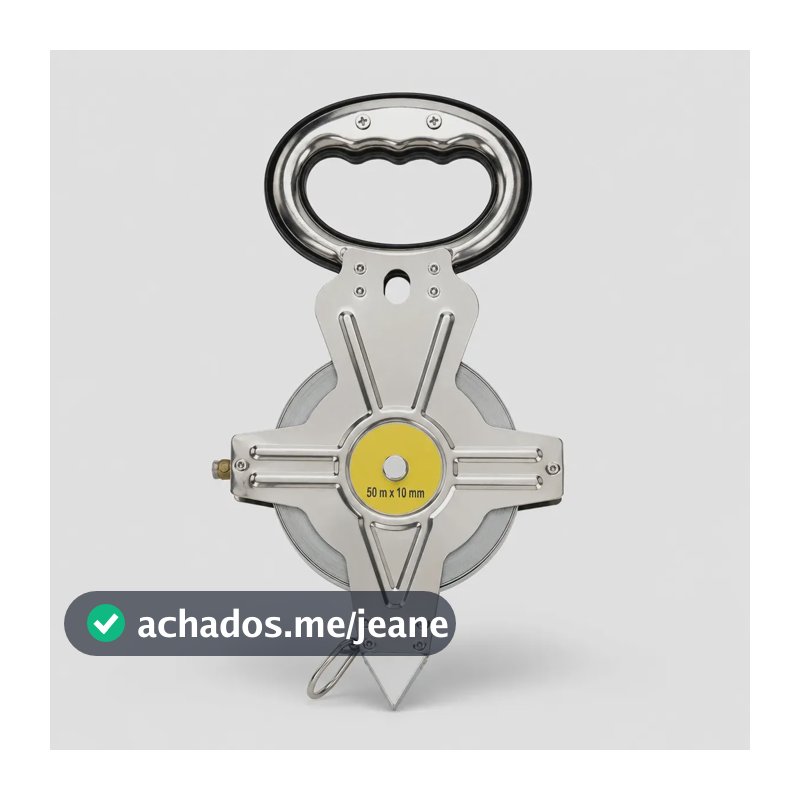 Trena Profissional Fita Métrica Em Aço Inox 50 Metros