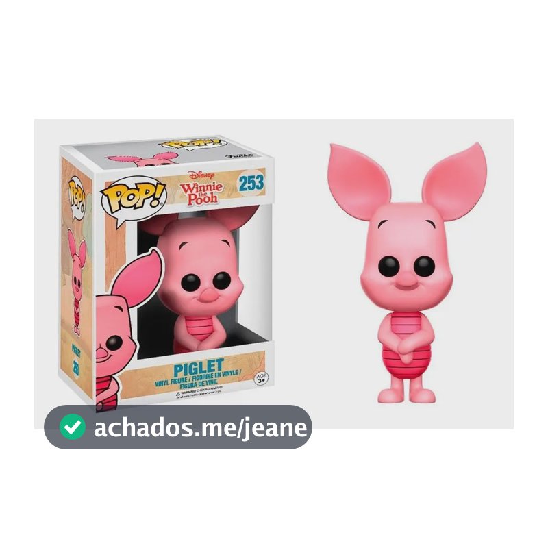 Funko Pop Disney Ursinho Pooh Leitão Piglet 253 Top
