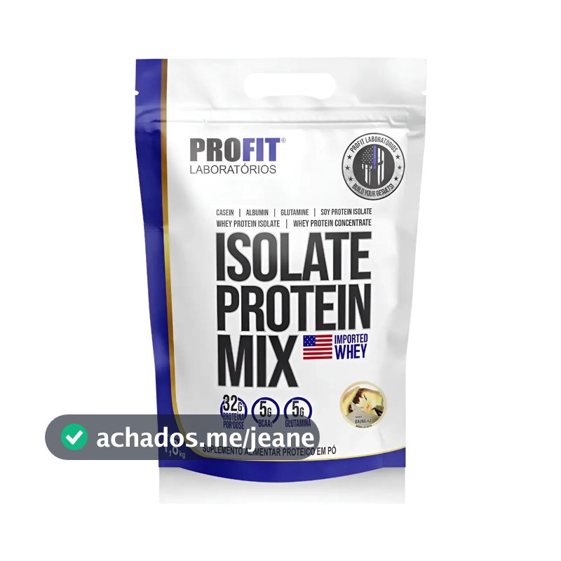 Whey Protein Isolate Protein Mix Refil 1,8kg Profit Sabor Baunilha