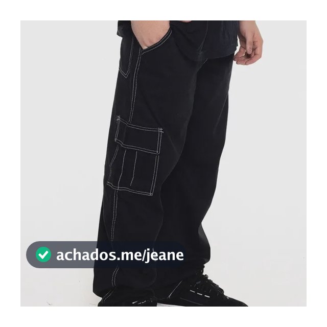 Calça Cargo Masculina Básica Sarja 100% Algodão