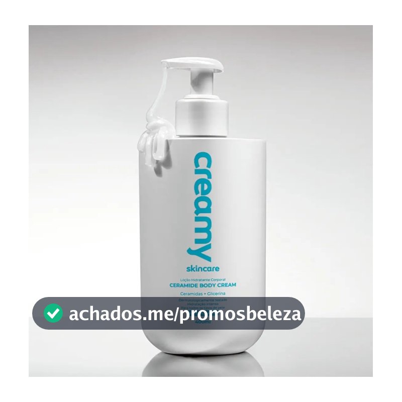 Creamy Skincare Ceramide 400ml | Aumento da Hidratação, Maciez, Firmeza da Pele, Rápida Absorção, Sem Fragrância e Hipoalergênico | Todos os Tipos de Pele
