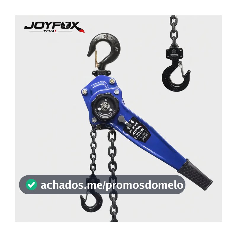 Joyfox Talha Manual Com Alavanca 0.75Tonelada 1.5m Elevevação
