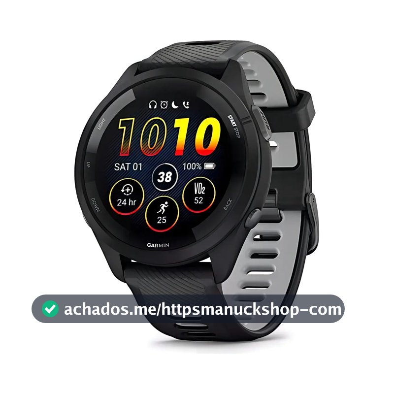 Relógio Smartwatch Garmin Forerunner Music 265 Amoled Preto/cinza