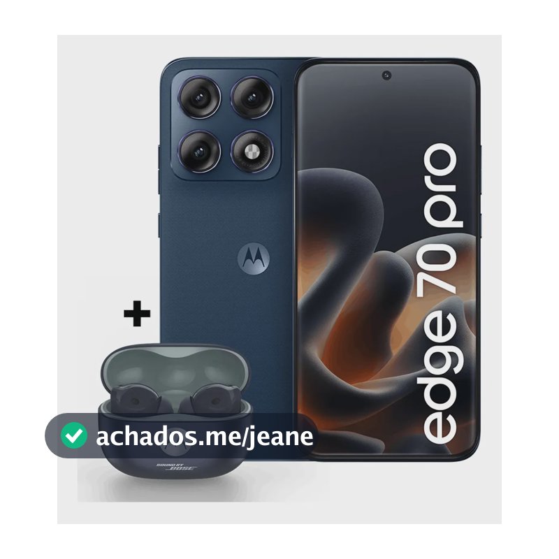 Kit Smartphone Motorola Edge 70 Pro 5g 256gb Azul Escuro + Moto Buds 2 Plus Bose Azul Marinho