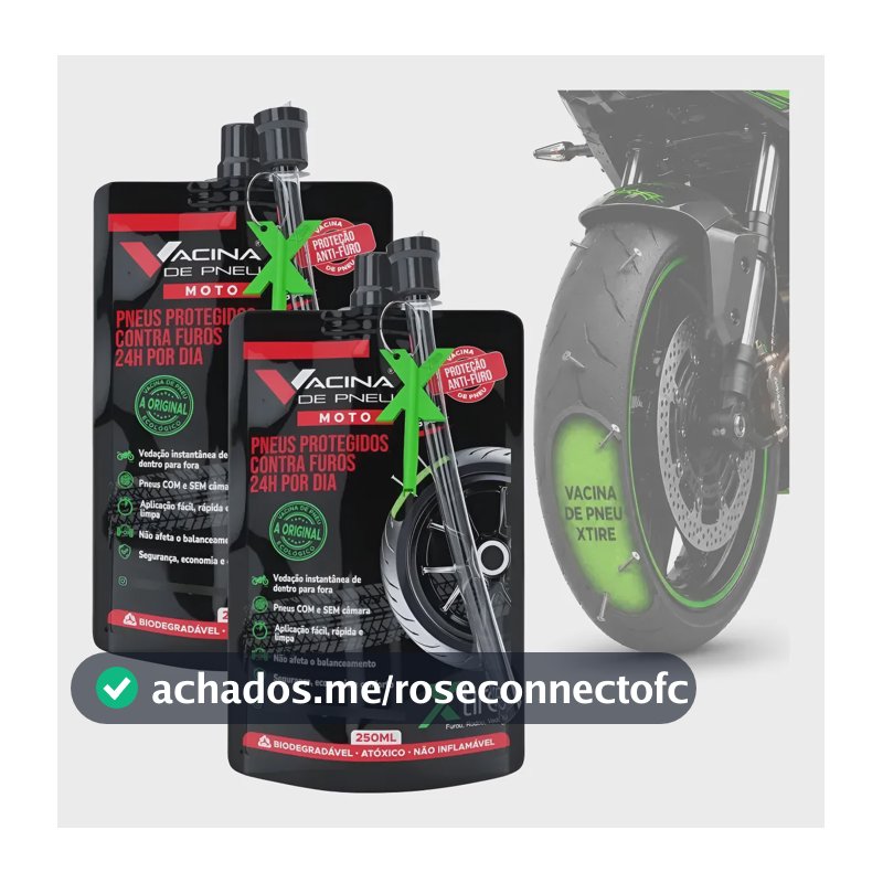 Kit 2 Vacina De Pneu Moto Xtire Selante Preventivo Veda Furo