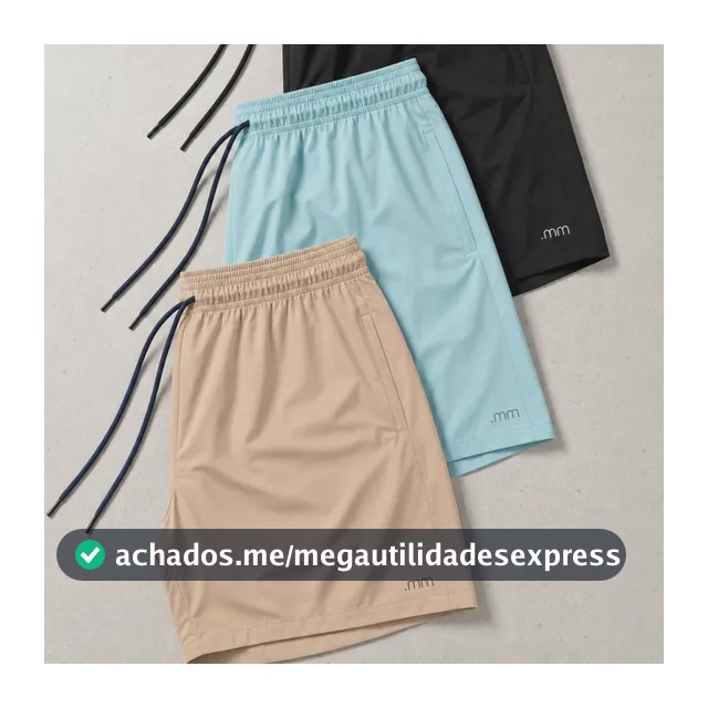 Kit 3 Bermuda Mauricinho Masculina Tactel Esportiva Verao