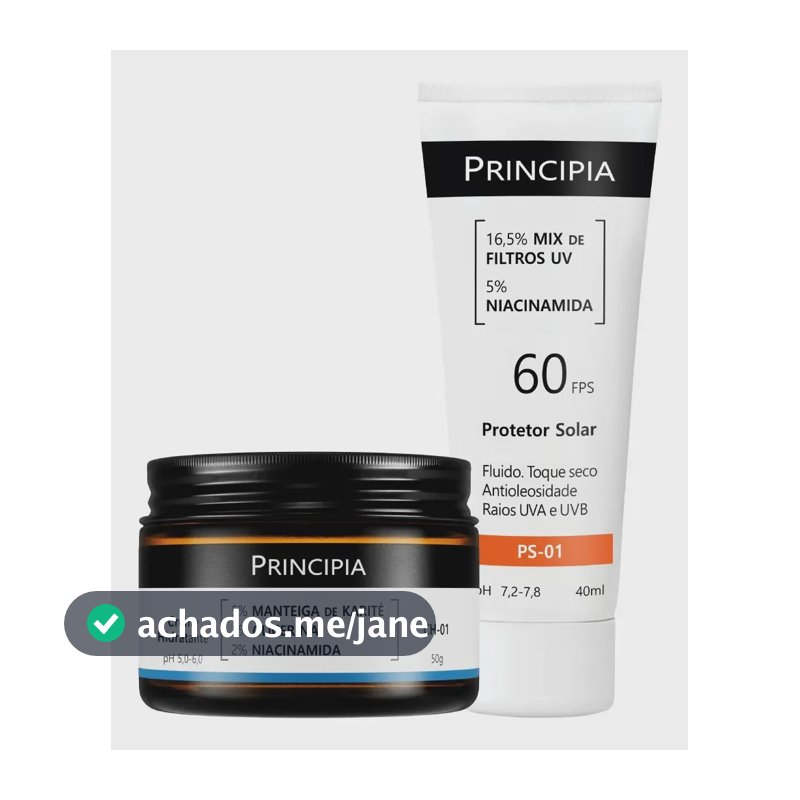 Principia Kit Dupla Diária Com Fps 60 Todo Tipo De Pele Dia/noite