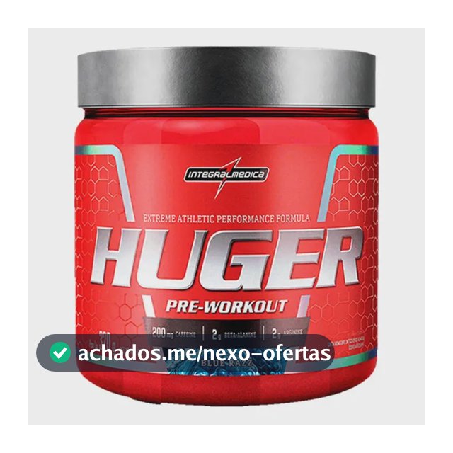 Pré Treino Huger Blue Razz 320g Integralmédica