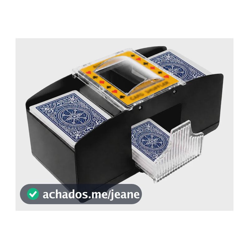 Embaralhador De Cartas Automático de Pilha Misturador Para 2 Baralhos Poker Truco