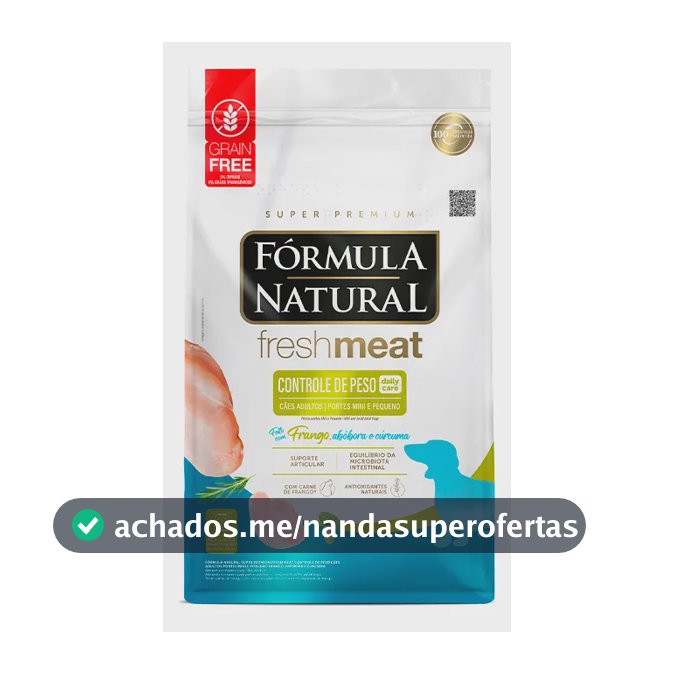Formula Natural Fresh Meat Controle Peso Mini Pequeno 10,1kg