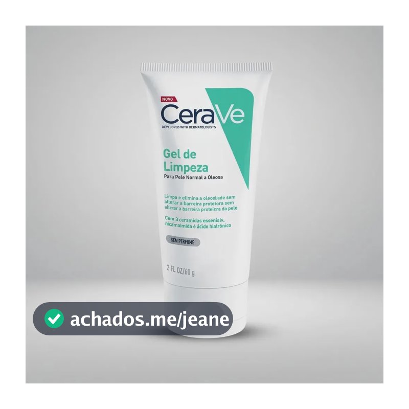 Gel de Limpeza Facial Pele Oleosa 3 Ceramidas e Niacinamida CeraVe 60g