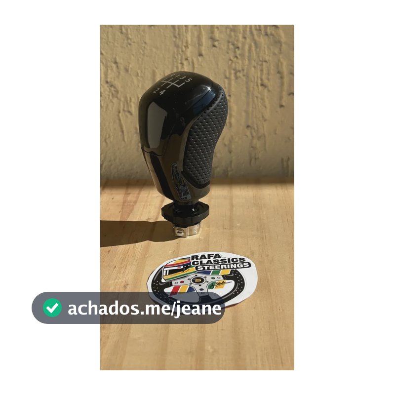 Manopla Câmbio Vw Couro Golf Bora Polo Up Gol Fox Saveiro Preto Furado