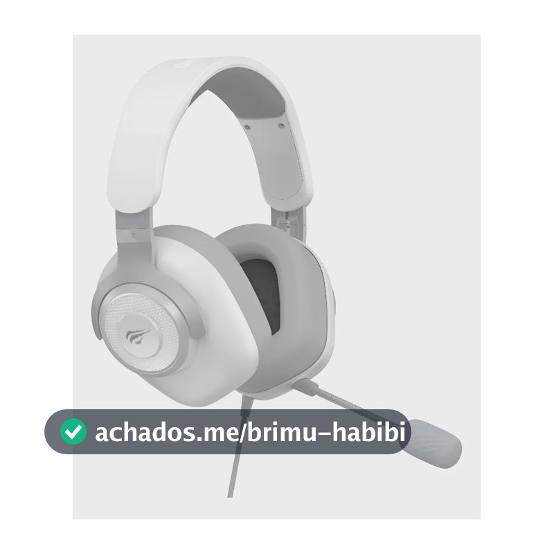 Fone de Ouvido Gamer Havit H2230D 7.1 P3 50mm para PC e Consoles Cor Branco