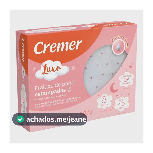 Fralda De Pano Luxo Estampada - Cremer