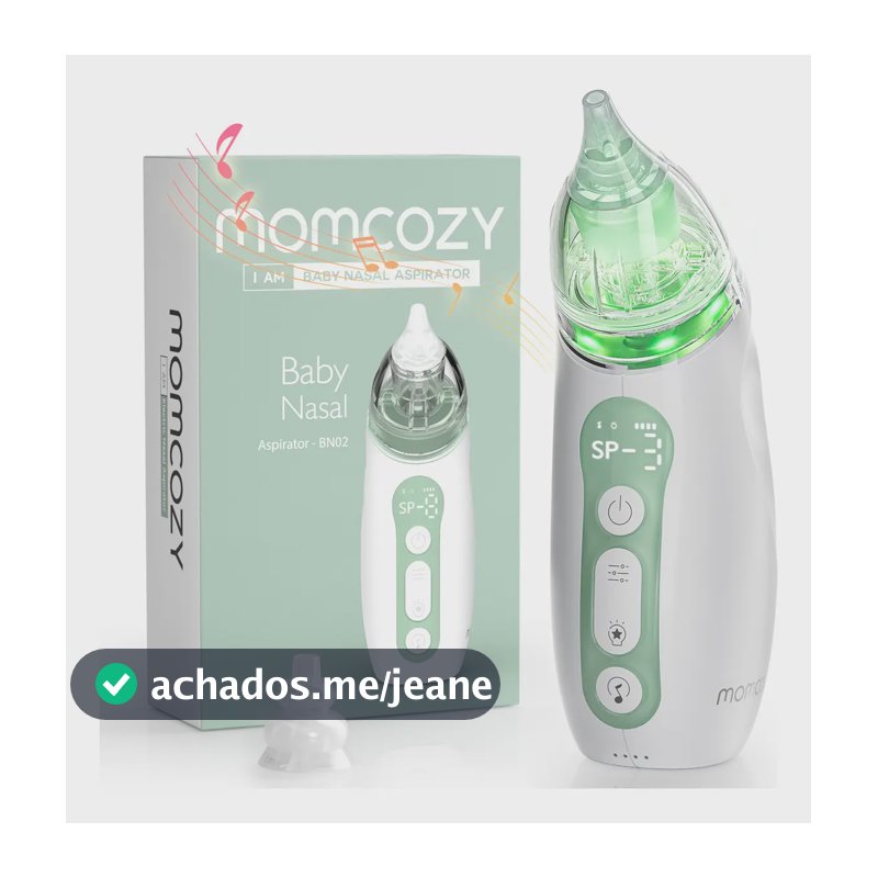 Momcozy BN002 Aspirador Nasal Portátil para Bebés Eléctrico Color Verde Claro